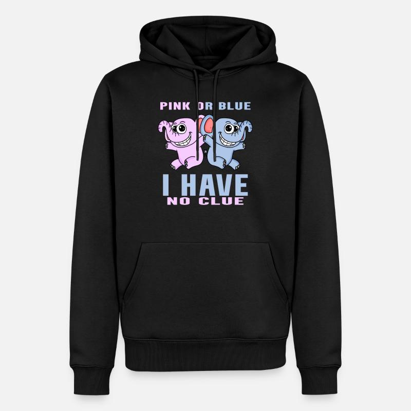Pink oder Blau - Männer Premium Bio Hoodie - Schwarz