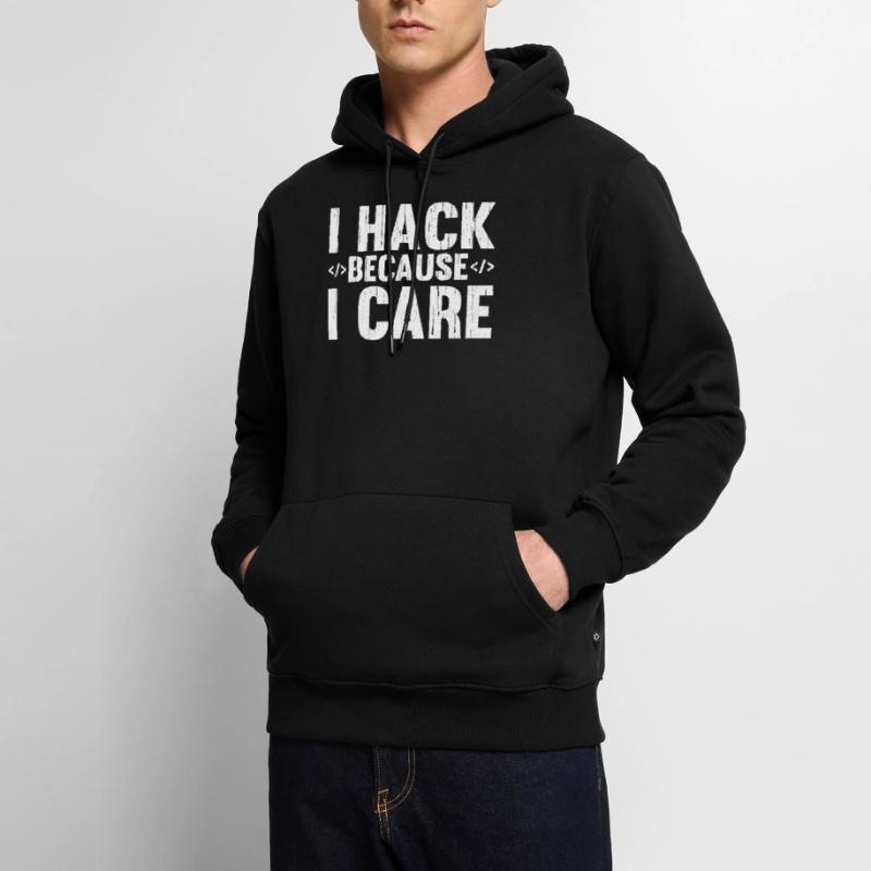 Hacker Hacking Code Computer admin saying gift Men’s Premium Organic Hoodie