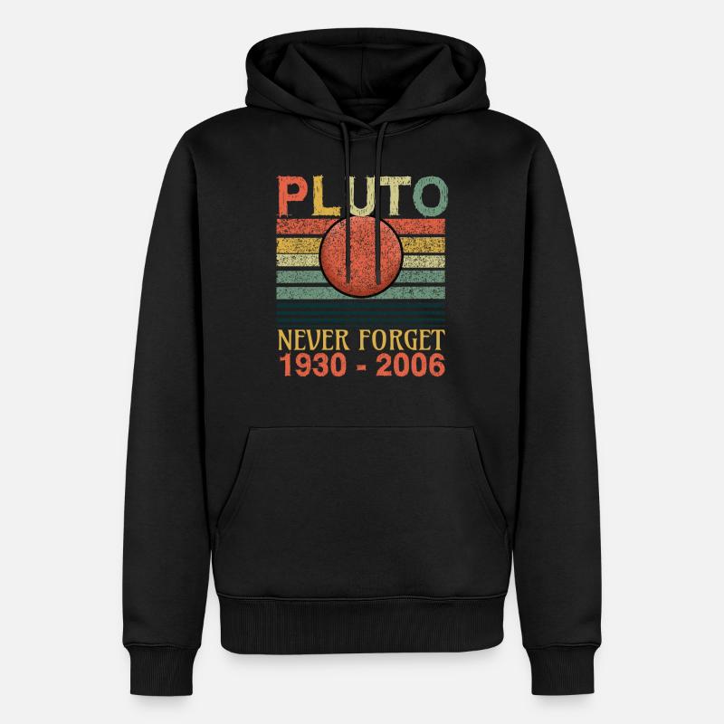 N’oublie jamais Planète Pluton - Sweat à capuche Premium bio Homme - noir