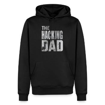 Le Hacking Dad Hacking Père Papa Code ordinateur - Sweat à capuche Premium bio Homme - noir - Devant - Nico (187cm)