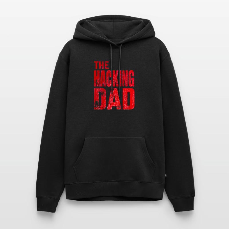 Le Hacking Dad Hacking Père Papa Code ordinateur Sweat à capuche Premium bio Homme