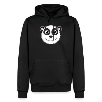 Panda - Sweat à capuche Premium bio Homme - noir - Devant - Nico (187cm)
