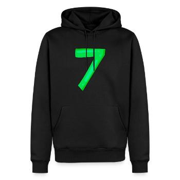 7 - Men’s Premium Organic Hoodie - black - Front - Nico (187cm)