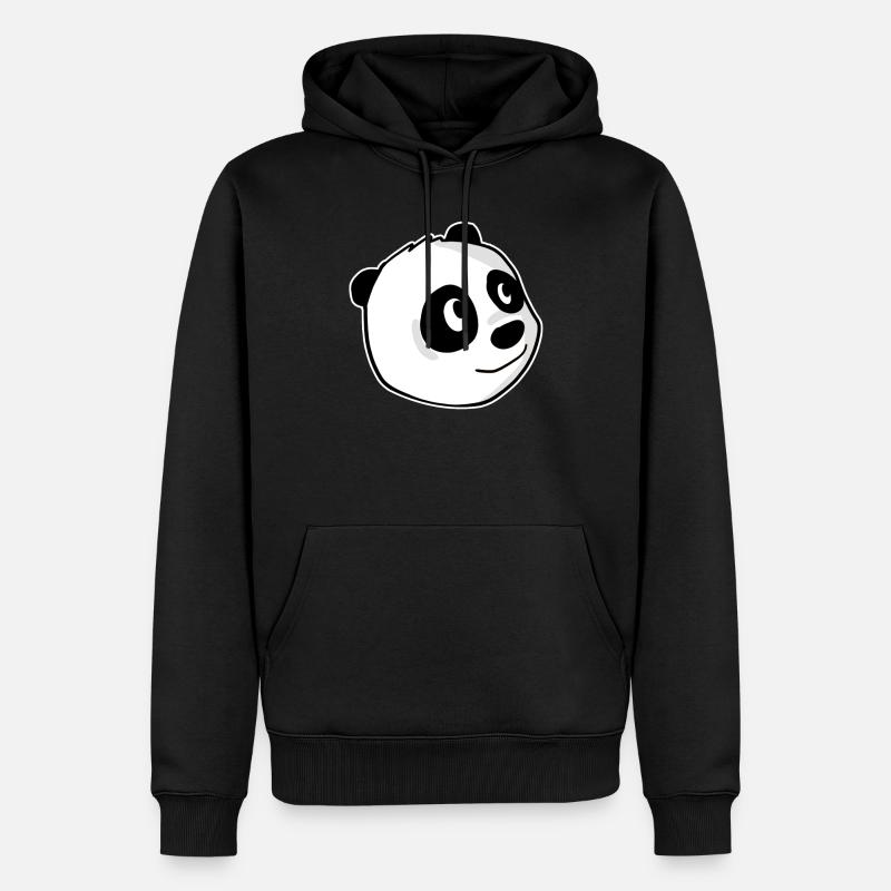 Panda - Sweat à capuche Premium bio Homme - noir