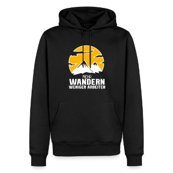 Wandern Berge Wanderer - Männer Premium Bio Hoodie - Schwarz - Vorne - Nico (187cm)