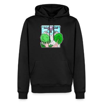 Drone - Sweat à capuche Premium bio Homme - noir - Devant - Nico (187cm)