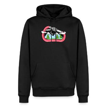 Carabine montagne montagne cadeau alpiniste - Sweat à capuche Premium bio Homme - noir - Devant - Nico (187cm)