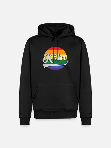 Köln Regenbogen Tshirt Geschenk - Men’s Premium Organic Hoodie - black