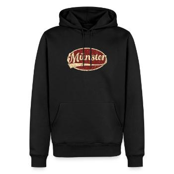 Münster Retro Tshirt Geschenk - Männer Premium Bio Hoodie - Schwarz - Vorne - Nico (187cm)