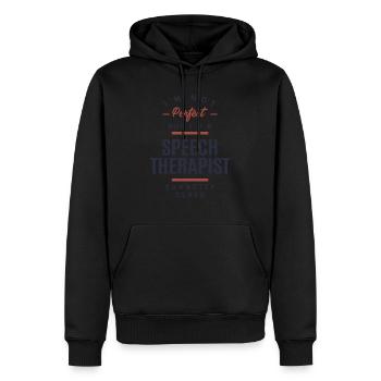 Sprache Therapeut Geschenk lustige Job Titel Beruf - Männer Premium Bio Hoodie - Schwarz - Vorne - Nico (187cm)