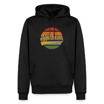 Mülheim sunset gold Tshirt cadeau - Sweat à capuche Premium bio Homme - noir - Devant - Nico (187cm)