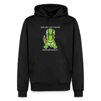 Nur noch eine Runde Zocken Gaming Kinder - Männer Premium Bio Hoodie - Schwarz - Vorne - Nico (187cm)