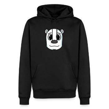 Ours polaire - Ours polaire - Sweat à capuche Premium bio Homme - noir - Devant - Nico (187cm)