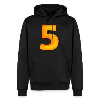 5 - Men’s Premium Organic Hoodie - black - Front - Nico (187cm)