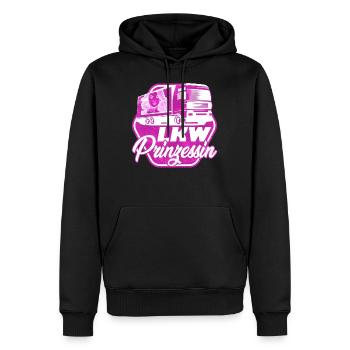 LKW Prinzessin Truck LKW Fahrerin - Männer Premium Bio Hoodie - Schwarz - Vorne - Nico (187cm)