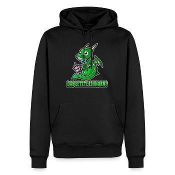 Drachen Letztes Einhorn Lustiges Einhörner - Männer Premium Bio Hoodie - Schwarz - Vorne - Nico (187cm)