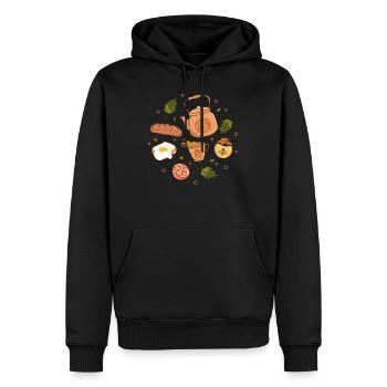 Enjoy Teatime - Men’s Premium Organic Hoodie - black - Front - Nico (187cm)