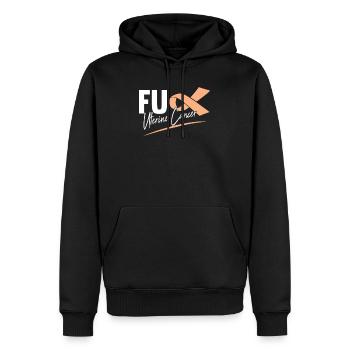 Fuck utérus cancer guerrière femme USA cadeau - Sweat à capuche Premium bio Homme - noir - Devant - Nico (187cm)