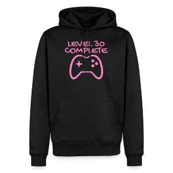 30 anniversaire - Niveau 30 Complete - Gamer 30 ans - Sweat à capuche Premium bio Homme - noir - Devant - Nico (187cm)