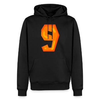 9 - Sweat à capuche Premium bio Homme - noir - Devant - Nico (187cm)