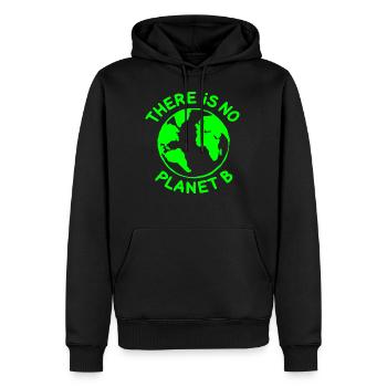 There is no planet B - Sweat à capuche Premium bio Homme - noir - Devant - Nico (187cm)