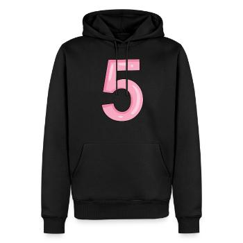 5 Rosa - Sweat à capuche Premium bio Homme - noir - Devant - Nico (187cm)