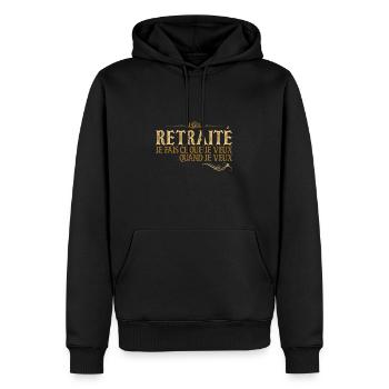 Retraité, je fais ce que je veux - Männer Premium Bio Hoodie - Schwarz - Vorne - Nico (187cm)