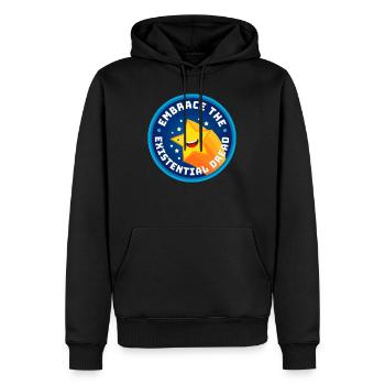 Embrace The Existential Dread - Männer Premium Bio Hoodie - Schwarz - Vorne - Nico (187cm)