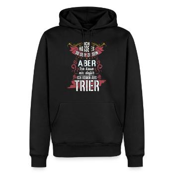 Ich hasse es so sexy zu sein #Trier - Männer Premium Bio Hoodie - Schwarz - Vorne - Nico (187cm)