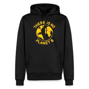 There is no planet B - Sweat à capuche Premium bio Homme - noir - Devant - Nico (187cm)
