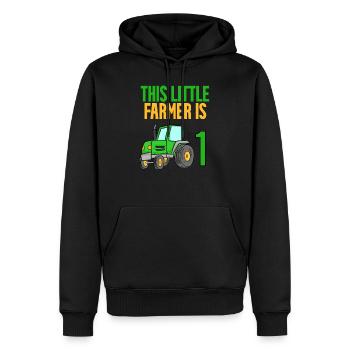 Tractor 1 year boy 1st birthday son - Men’s Premium Organic Hoodie - black - Front - Nico (187cm)