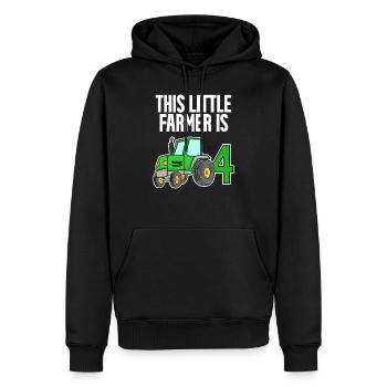 Tractor 4 years Boy 4th birthday son - Men’s Premium Organic Hoodie - black - Front - Nico (187cm)