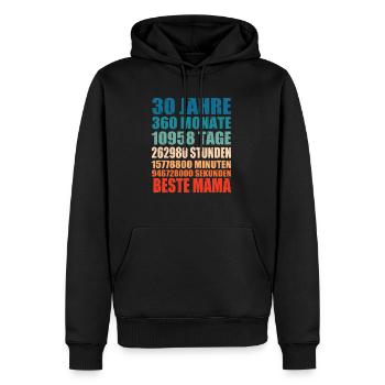 30 Jahre Beste Mama Monat Mutter Spruch Geschenk - Männer Premium Bio Hoodie - Schwarz - Vorne - Nico (187cm)