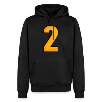 Deux - Sweat à capuche Premium bio Homme - noir - Devant - Nico (187cm)