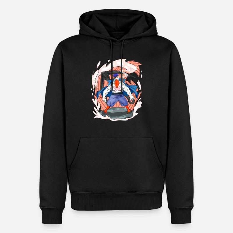 Mouette avec ancre - Sweat à capuche Premium bio Homme - noir