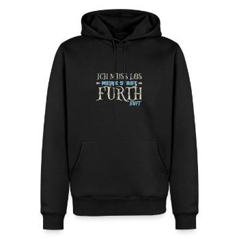 Muss los Fürth ruft Fürther - Männer Premium Bio Hoodie - Schwarz - Vorne - Nico (187cm)