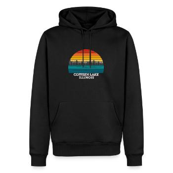 Coffeen Lake Illinois - Männer Premium Bio Hoodie - Schwarz - Vorne - Nico (187cm)