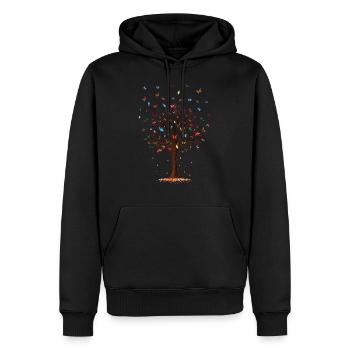 Artistic Insect Awesome Colorful Butterfly Tree - Männer Premium Bio Hoodie - Schwarz - Vorne - Nico (187cm)
