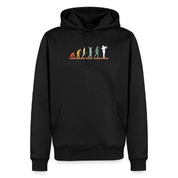 Evolution Of Violin Player Violin - Sweat à capuche Premium bio Homme - noir - Devant - Nico (187cm)