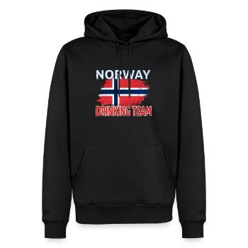 Norway Drinking Team - Männer Premium Bio Hoodie - Schwarz - Vorne - Nico (187cm)