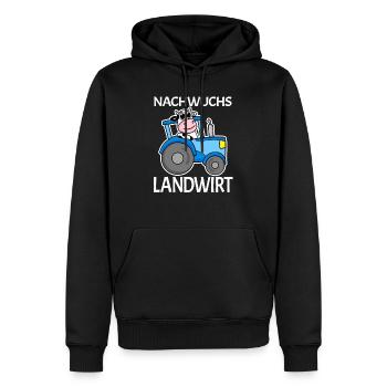 Nachwuchs Landwirt Traktor Geschenk - Männer Premium Bio Hoodie - Schwarz - Vorne - Nico (187cm)