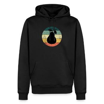 Birne Obst Frucht Birnen Garten Retro Geschenk - Männer Premium Bio Hoodie - Schwarz - Vorne - Nico (187cm)