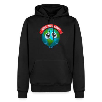 Rette Planet Erde | Save planet earth - Männer Premium Bio Hoodie - Schwarz - Vorne - Nico (187cm)