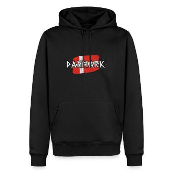 Danmark Danemark Drapeau - Sweat à capuche Premium bio Homme - noir - Devant - Nico (187cm)