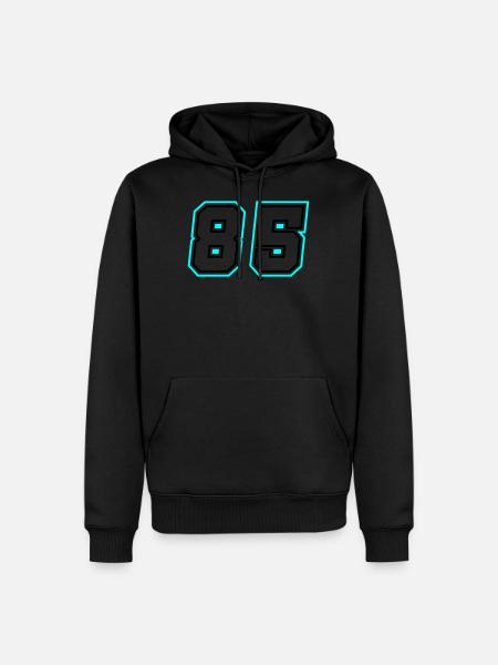 85 number symbol - Men’s Premium Organic Hoodie - black