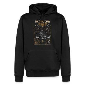 Tarot Card Occult Witchcraft Frog Magician Gothic - Sweat à capuche Premium bio Homme - noir - Devant - Nico (187cm)