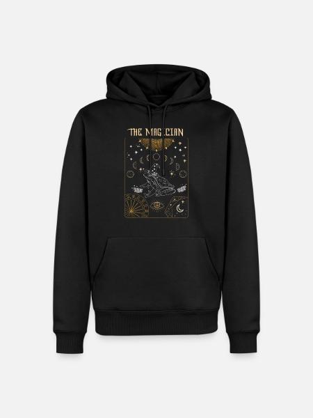 Tarot Card Occult Witchcraft Frog Magician Gothic - Männer Premium Bio Hoodie - Schwarz