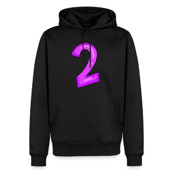 Zwei - Nummer 2 - Männer Premium Bio Hoodie - Schwarz - Vorne - Nico (187cm)