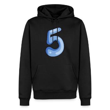 5 - Männer Premium Bio Hoodie - Schwarz - Vorne - Nico (187cm)