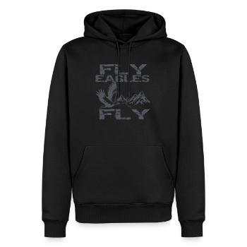 Fly Eagles Fly Birds Vintage Grunge - Men’s Premium Organic Hoodie - black - Front - Nico (187cm)